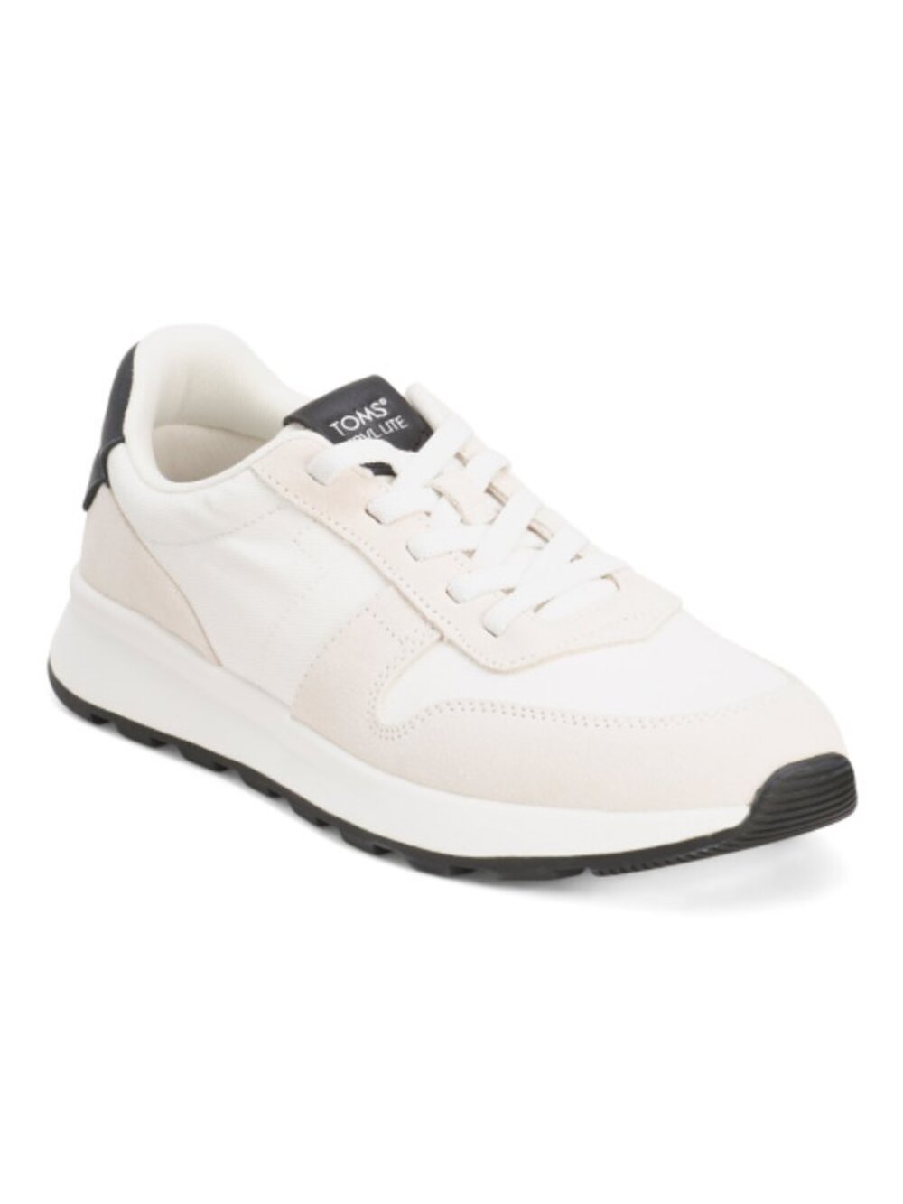 TOMS Men's White Suede Retro Sneakers